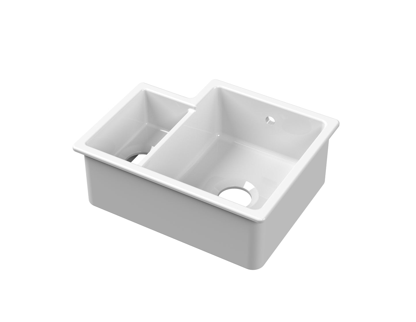 Nuie Undermount Sink Central Waste 1.5 Bowl 549 x 441 x 195