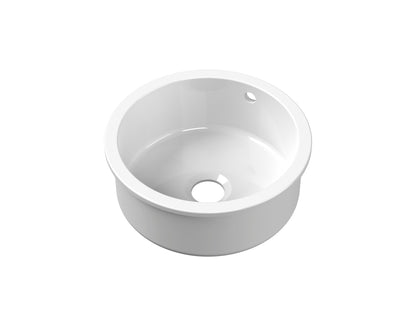 Nuie Undermount Round 460 x 191 Bowl with Overflow & Central Waste