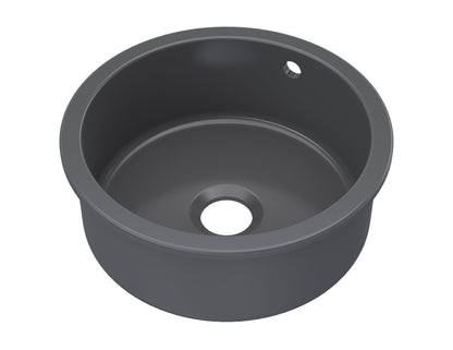 Nuie Undermount Round 460 x 191 Bowl with Overflow & Central Waste