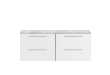 Hudson Reed Quartet 1400mm Wall Hung 4 Drawer Unit