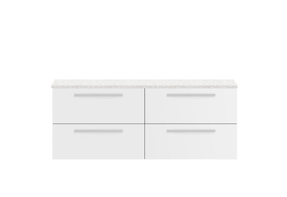 Hudson Reed Quartet 1400mm Wall Hung 4 Drawer Unit