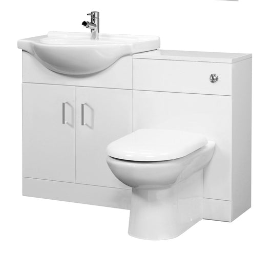 Nuie Mayford Saturn Cloakroom Furniture Pack with Basin