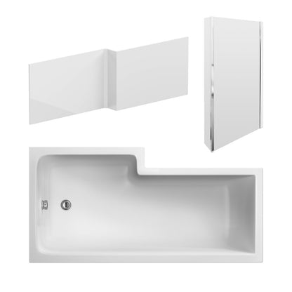 Nuie Square Shower Bath Set