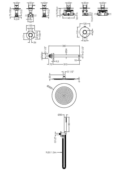 Nuie Arvan 2 Outlet Arvan Double Bundle With Stop Taps