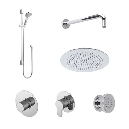 Nuie Arvan Spa Round 3 Outlet Shower Pack With Stop Tap