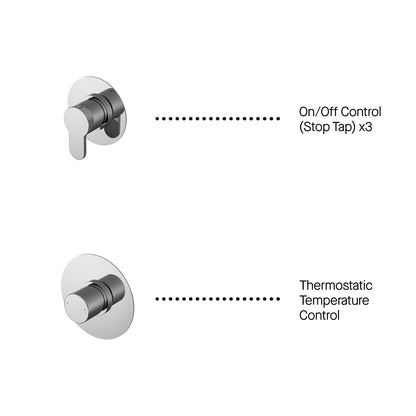 Nuie Arvan Thermostatic Temperature Control Valve