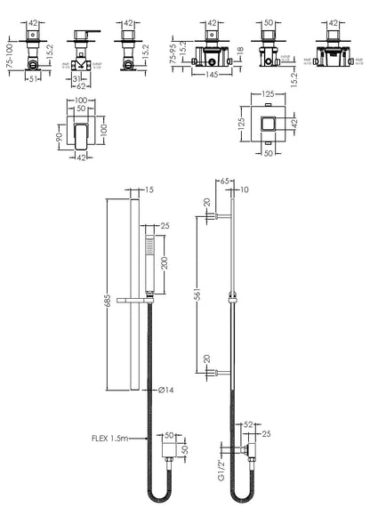 Nuie Windon 1 Outlet Bundle pack with Slide Rail