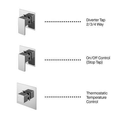 Nuie Windon 3 Outlet Bundle Windon With Stop Tap & Diverter