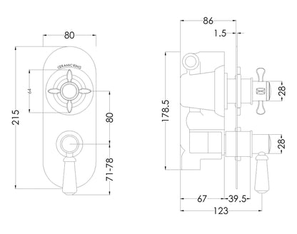 Nuie Selby Twin Concealed Shower Valve