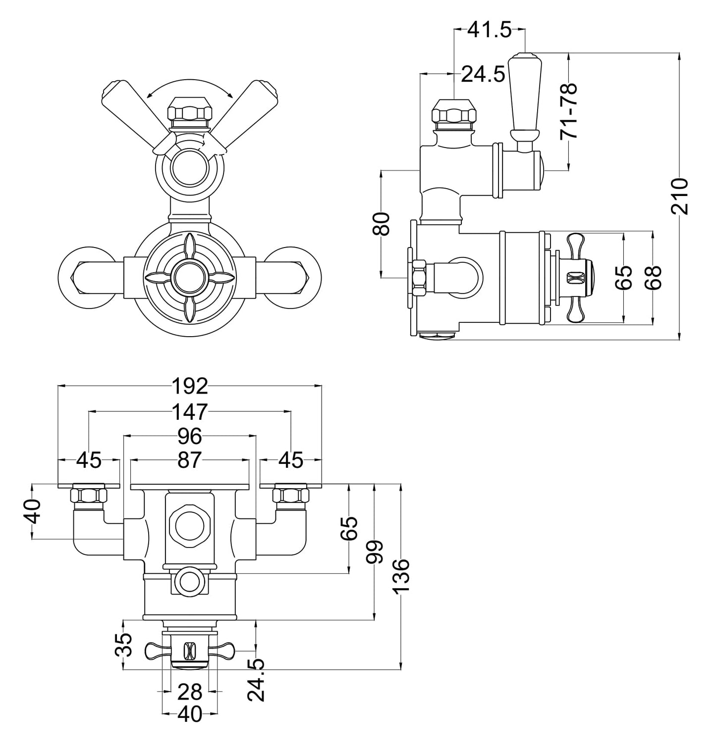 Nuie Selby Exposed Shower Valve