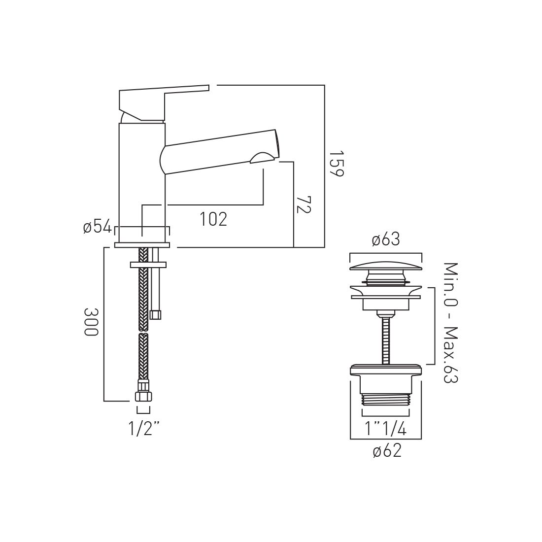 Vado Sense Single Lever Mono Basin Mixer