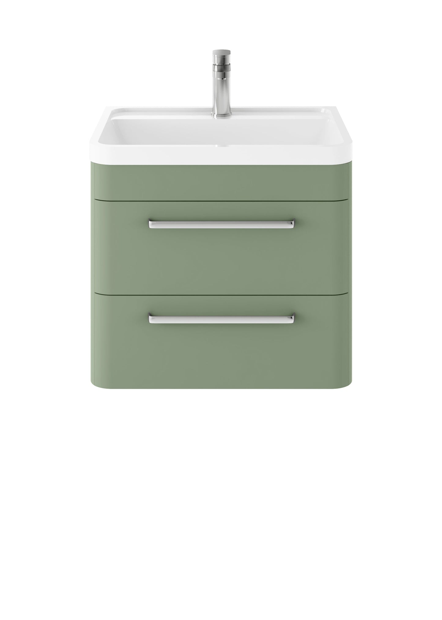 Hudson Reed Solar Wall Hung 600mm Fern Green Cabinet & Basin