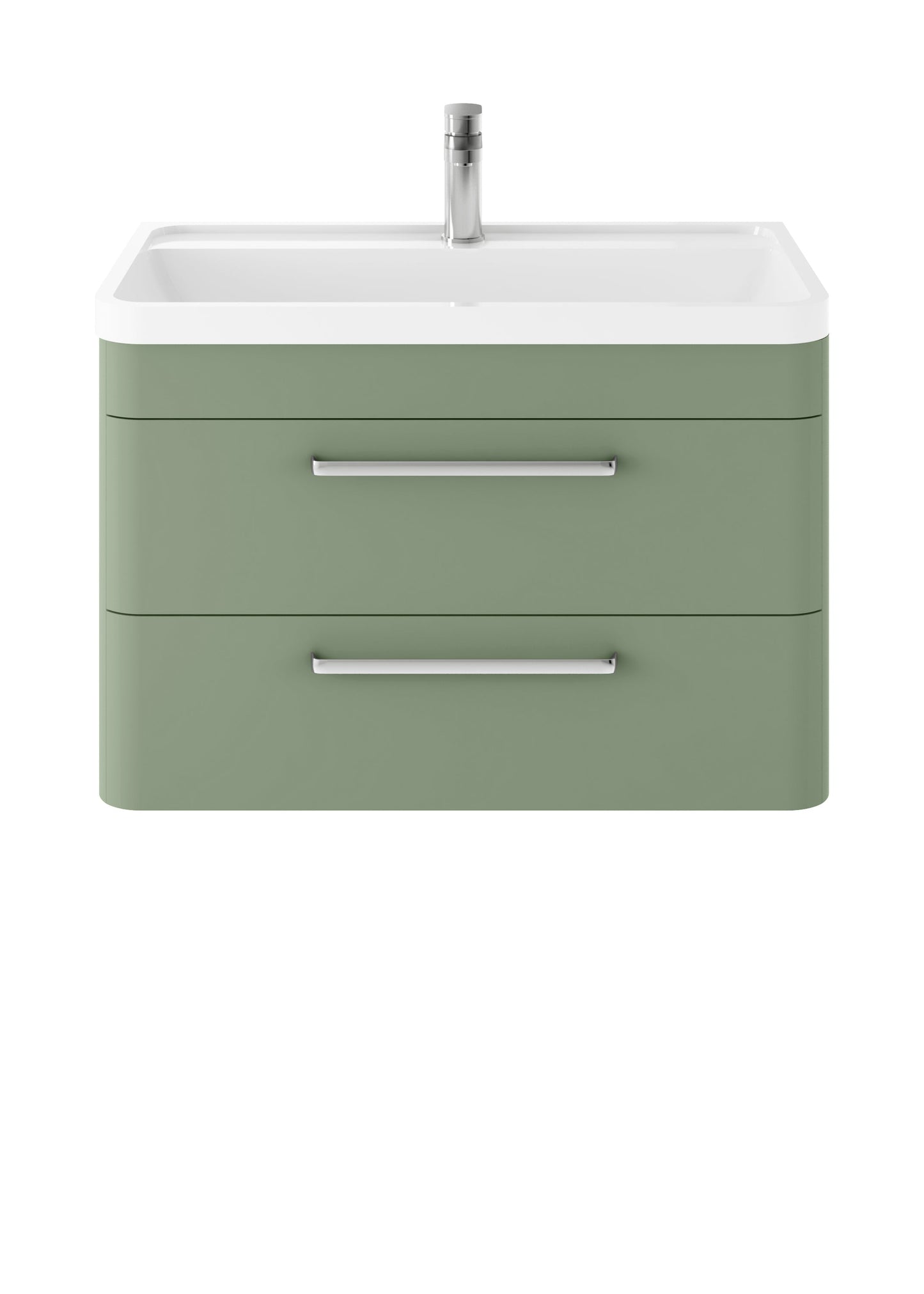 Hudson Reed Solar Wall Hung 600mm Fern Green Cabinet & Basin