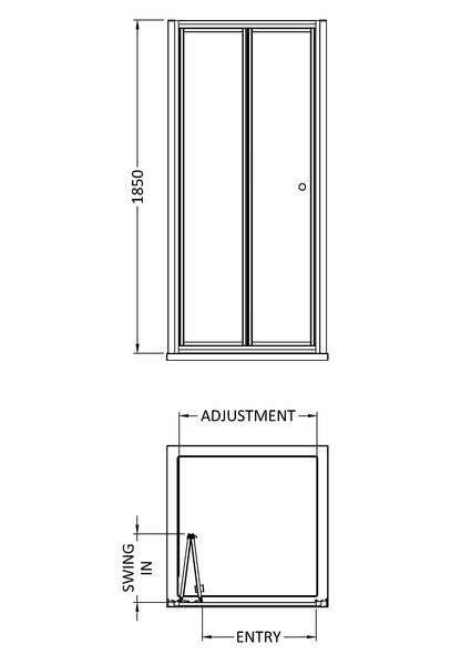 Nuie Ella Bi-Folding Shower Door