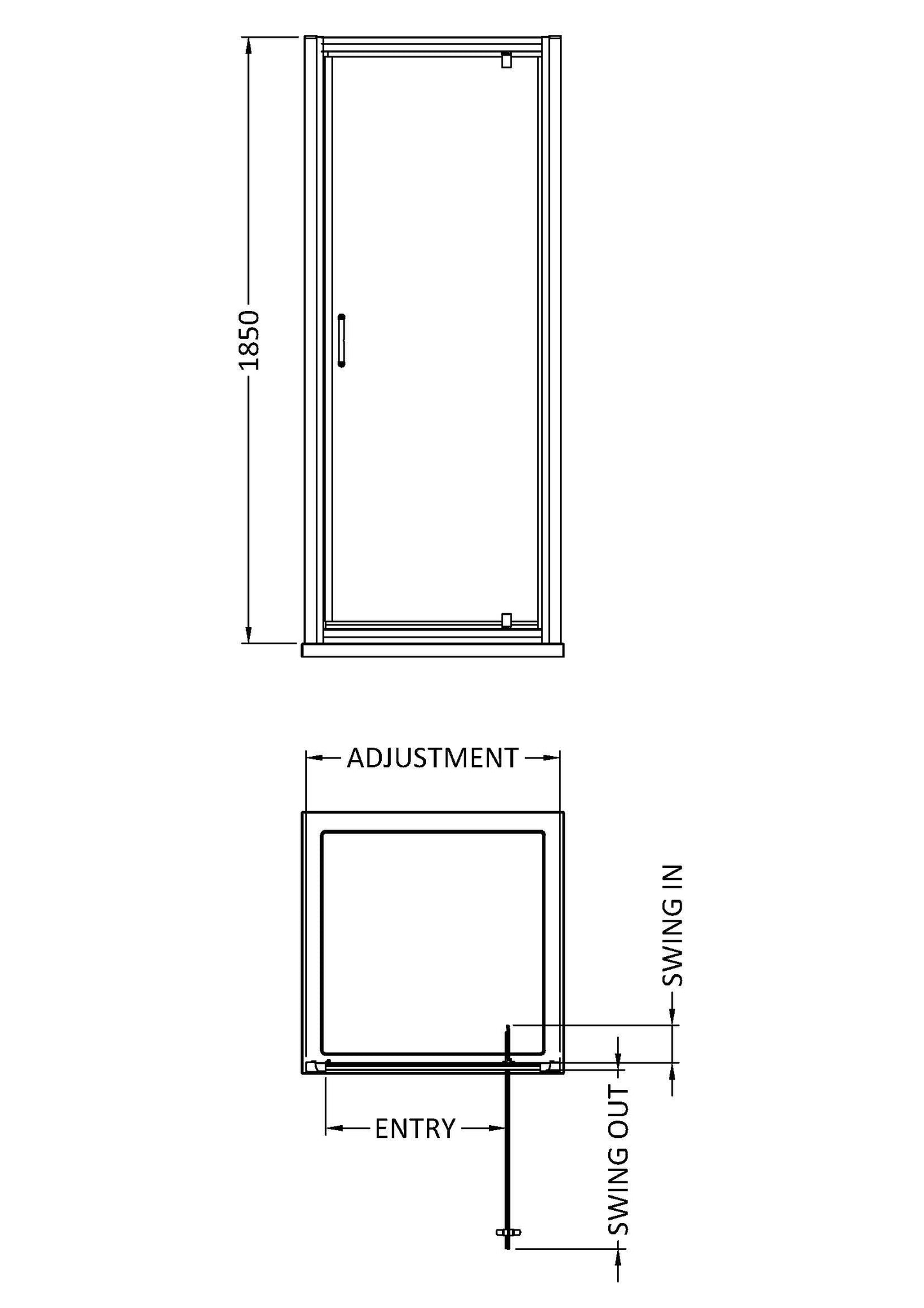 Nuie Ella Pivot Shower Door