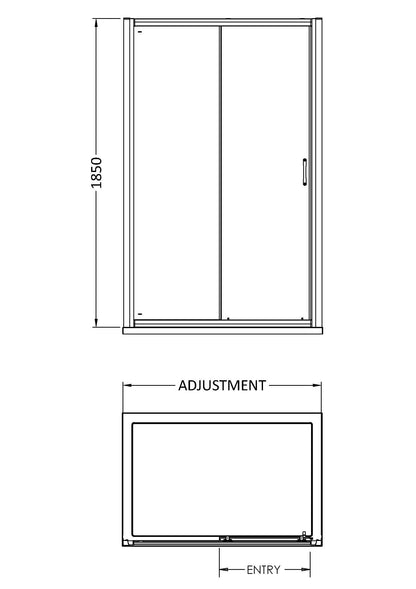 Nuie Ella Sliding Shower Door