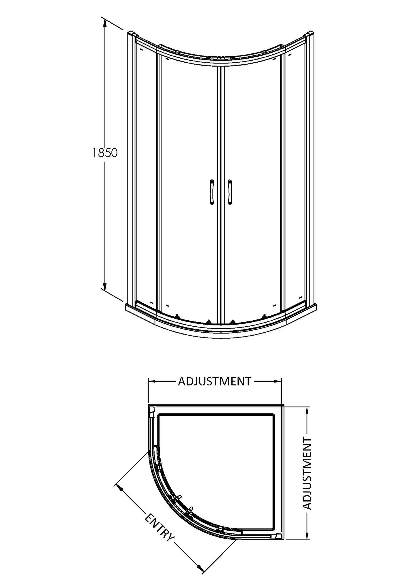 Nuie Ella Quadrant Shower Enclosure