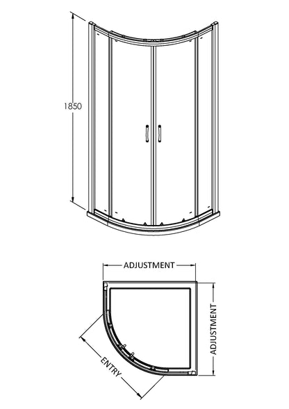 Nuie Ella Quadrant Shower Enclosure