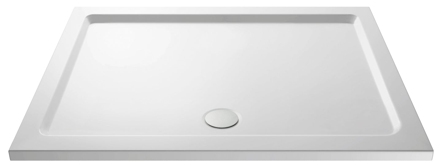 Nuie Large Rectangular Shower Tray -  Centre waste hole