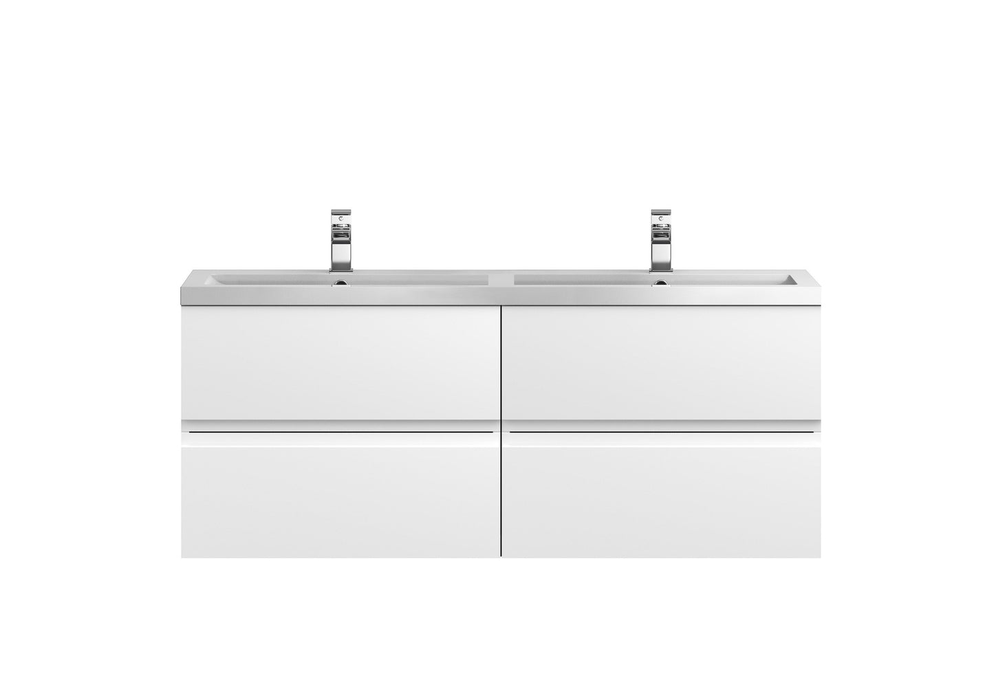 Hudson Reed Urban 1200 Wall Hung 4 Drawer Vanity  with worktop