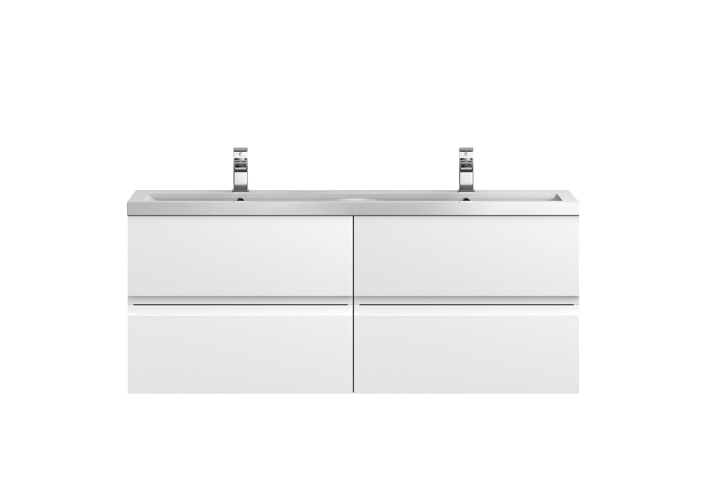 Hudson Reed Urban 1200 Wall Hung 4 Drawer Vanity  with worktop