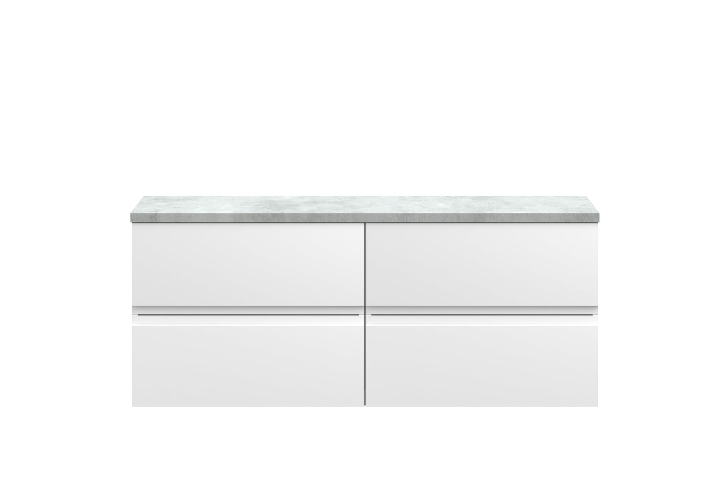 Hudson Reed Urban 1200 Wall Hung 4 Drawer Vanity  with worktop