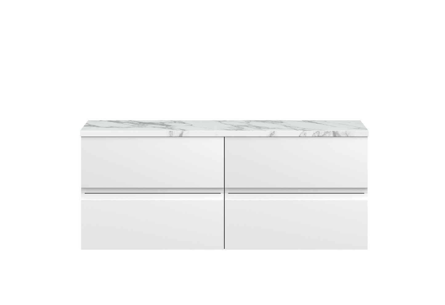 Hudson Reed Urban 1200 Wall Hung 4 Drawer Vanity  with worktop