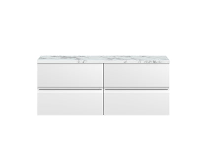 Hudson Reed Urban 1200 Wall Hung 4 Drawer Vanity  with worktop