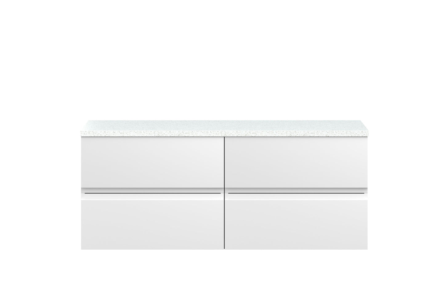 Hudson Reed Urban 1200 Wall Hung 4 Drawer Vanity  with worktop