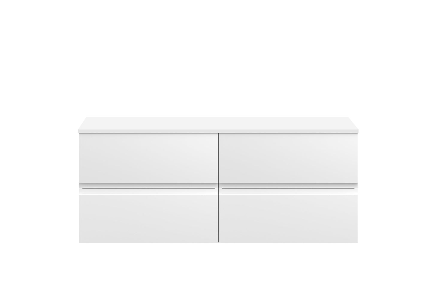 Hudson Reed Urban 1200 Wall Hung 4 Drawer Vanity  with worktop