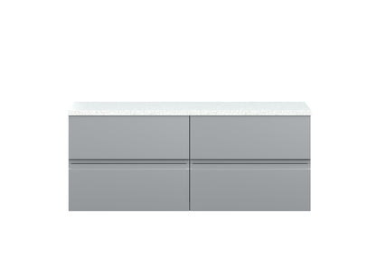 Hudson Reed Urban 1200 Wall Hung 4 Drawer Vanity  with worktop