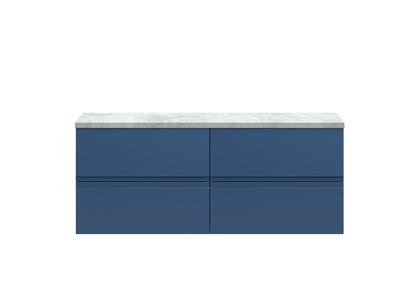 Hudson Reed Urban 1200 Wall Hung 4 Drawer Vanity  with worktop