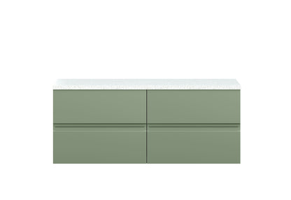 Hudson Reed Urban 1200 Wall Hung 4 Drawer Vanity  with worktop