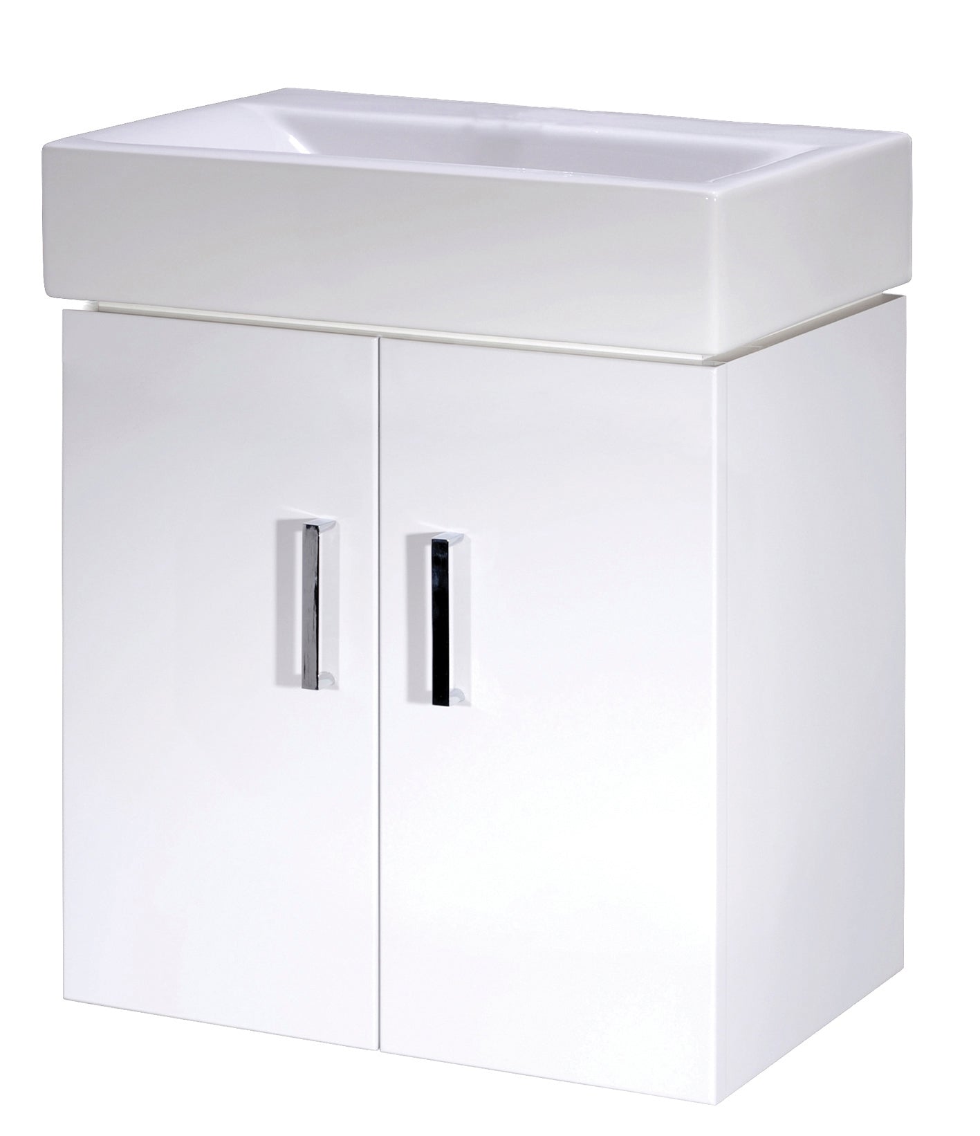 Nuie Mayford 450mm Wall Hung Cabinet & Basin - Gloss White