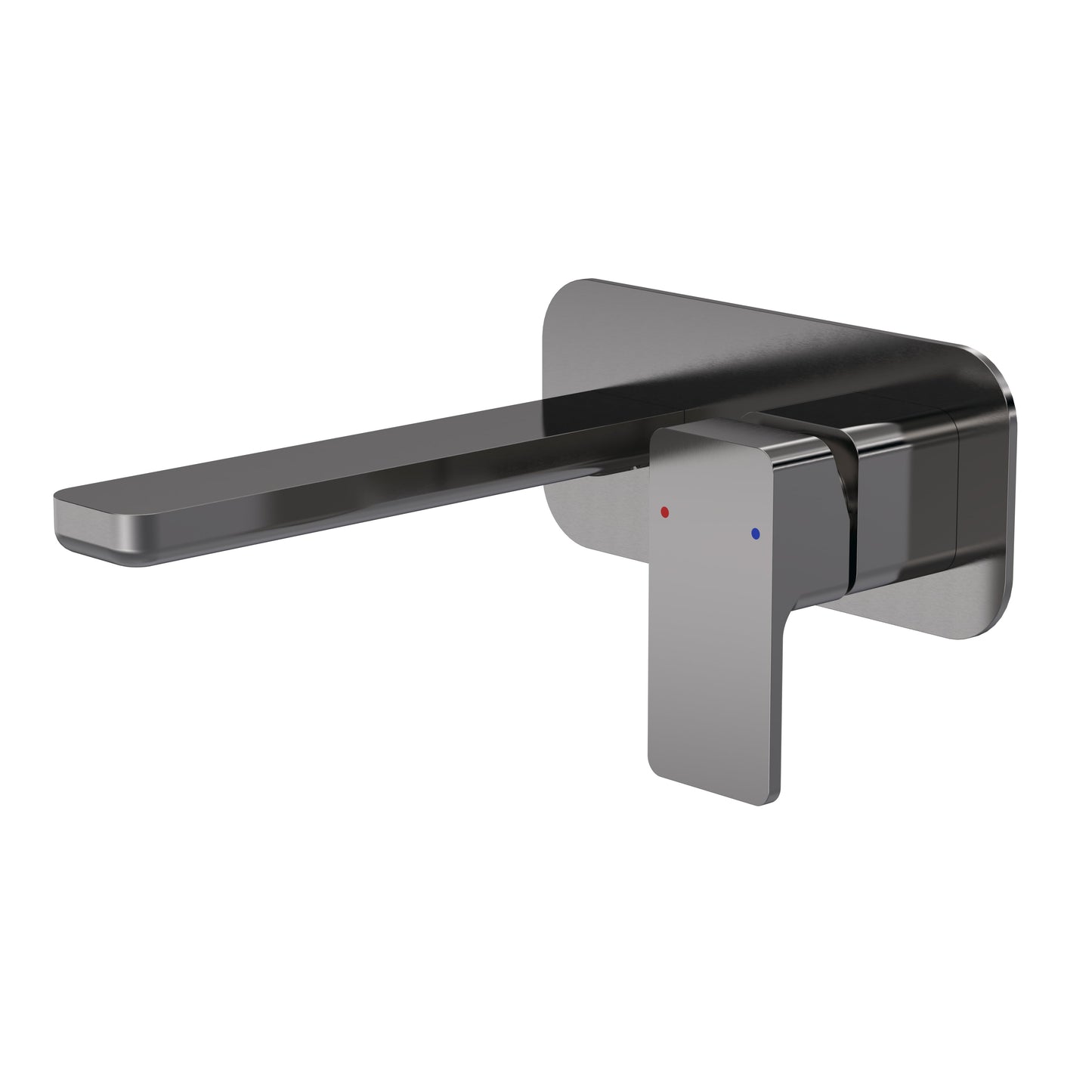 Nuie Windon Wall Mounted 2 Tap Hole Basin Mixer With Plate