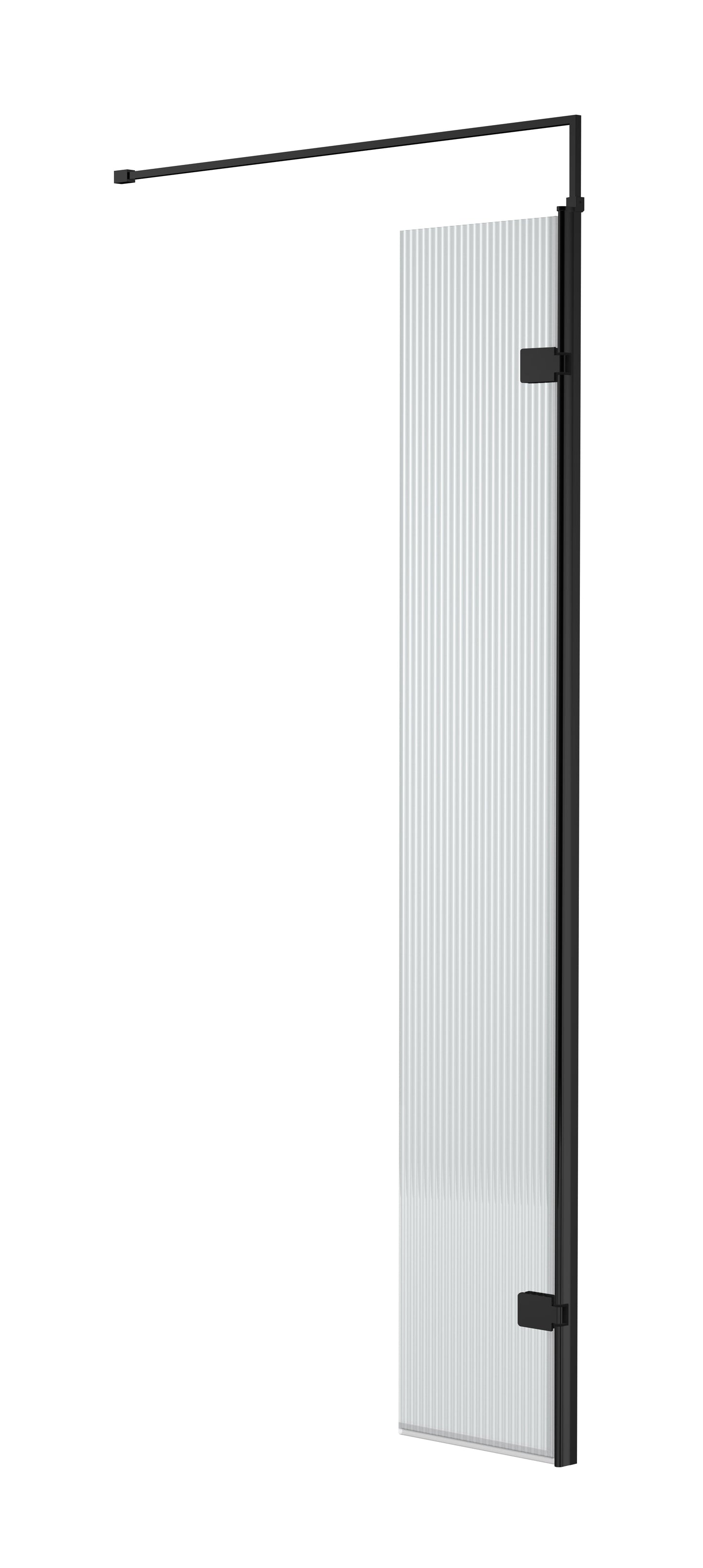 Nuie 300mm Fluted Hinged Screen with Support Bar