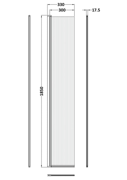 Nuie 300mm Fluted Hinged Flipper Screen