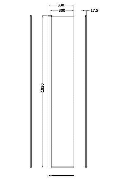 Hudson Reed 300mm Hinged Flipper Screen