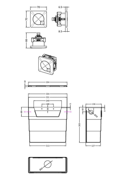 Hudson Reed Universal Access Concealed WC Cistern