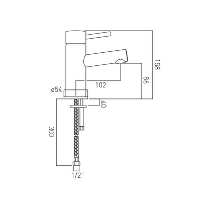 Vado Zoo Single Lever Mono Basin Mixer