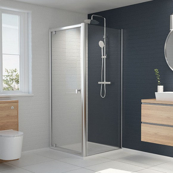 Kudos Original6 Pivot Shower Doors - Silver Frame