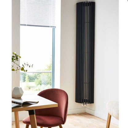 Kartell Kansas Corner Designer Radiator - 2000 x 276mm - Anthracite