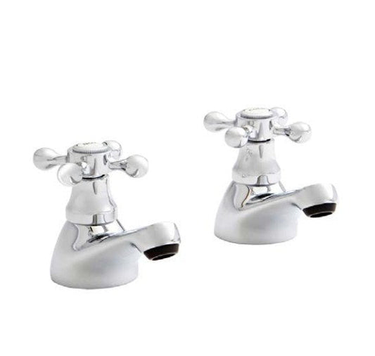 Kartell Viktory Bath Pillar Taps - Pair Chrome