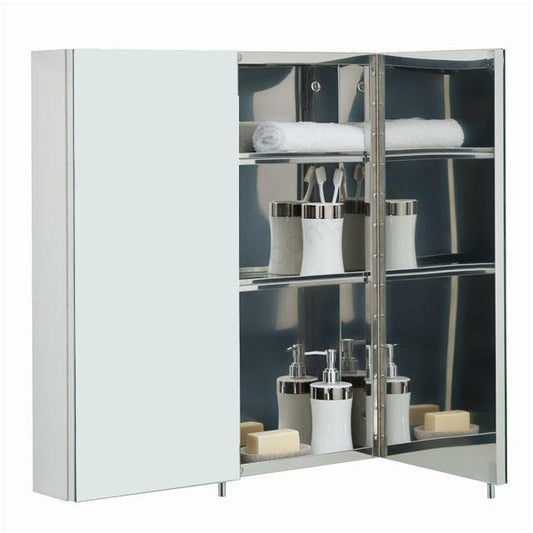 RAK-Delta Stainless Steel Double Cabinet with Mirrored Doors