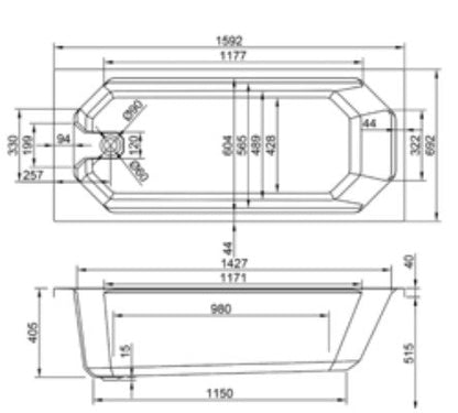 Carron Camden 1600 x 700 Single Ended Bath