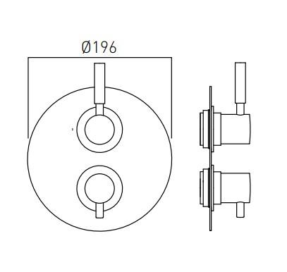 Vado Origins Single Outlet Trim For 148D Thermostatic Valve