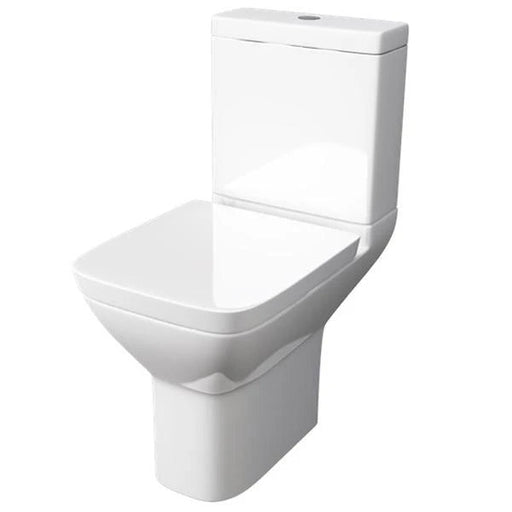 Kartell Project Square Close Coupled Toilet - Cistern - Soft Close Seat - White