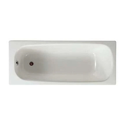 Roca Contesa Anti Slip Single Ended Rectangular Steel Bath - White