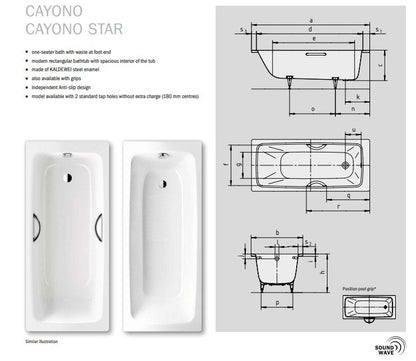 Kaldewei Advantage Cayono Baths - White