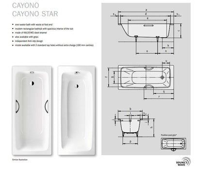 Kaldewei Advantage Cayono Baths - White